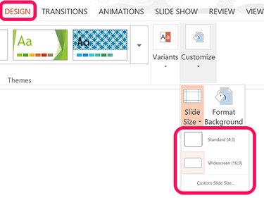 Slide Size options