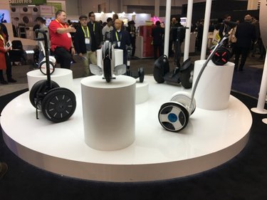 Segway podium at CES