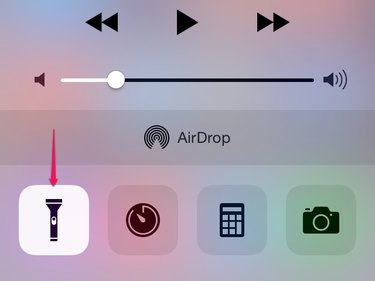 Flashlight in Control Center.