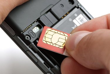 Inserting a SIM card in a smartphone