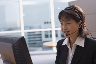 Businesswoman on her computer