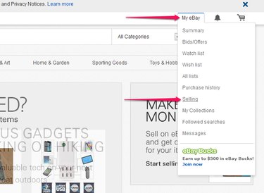 Find Your eBay Selling Page