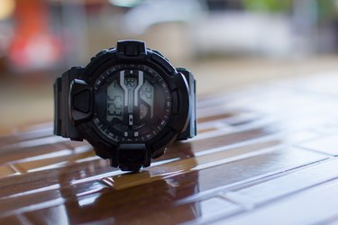 Black digital watch