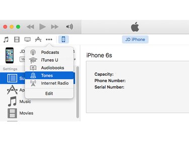 New ringtones must be synced in iTunes.